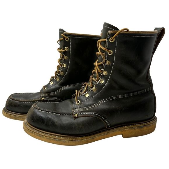 Vintage NWOT H.S Trask Buttery Soft Elk Leather Lace Up Boot Size 8 hs trask | Shoes | Hs Trask Shoes Brown Lace Up 8m Leather  main image 4